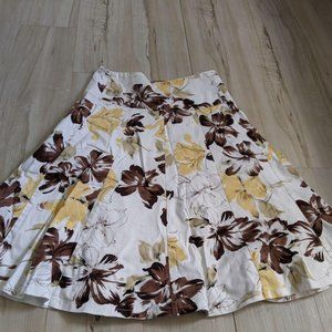 Deco Women’s Flare Skirt Floral Side Zipper‎ Tropic